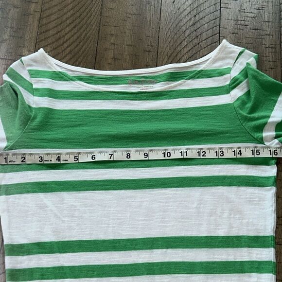 Lilly Pulitzer Green&Shell🐚WhiteStripe Cabana 🏖️Dress👗💯Cotton Boat🛥️Neck - Picture 5 of 17